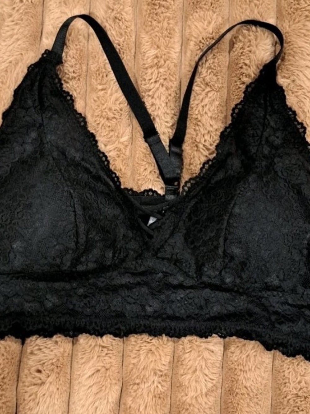 Torrid Black Lace Padded Bralette,  Size 3